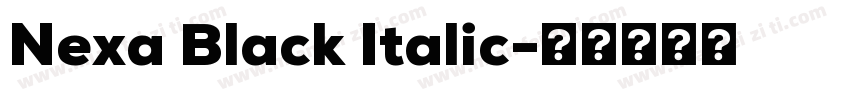 Nexa Black Italic字体转换